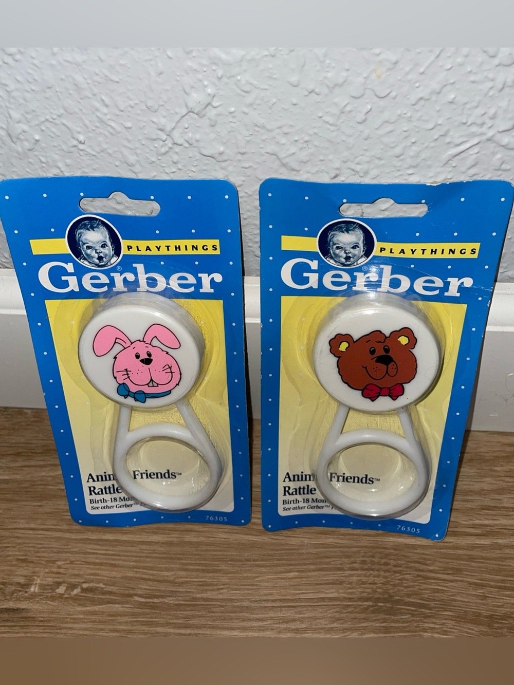 Vintage 1991 Gerber Playthings Animal Friends Rattle NOS